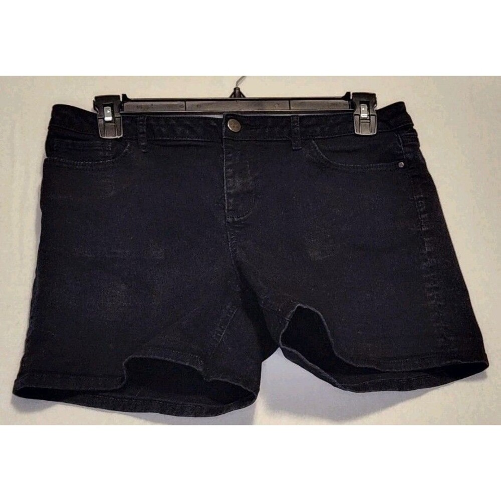 Lauren Conrad LC Women's Black Shorts Denim Size 12 Wash Wear Casual Summer - Picture 1 of 8